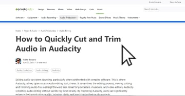 Article thumbnail for How to Quickly Cut and Trim Audio in Audacity for article on how to compress audio in Audacity.
