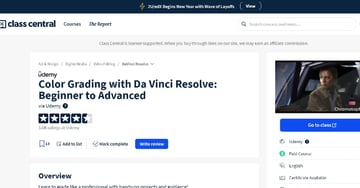 Thumbnail for Tutorial on Color Grading with DaVinci Resolve Beginner to Advanced for another DaVinci Resolve tutorial for beginners.
