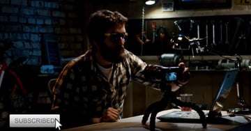 Subscribe Button with Mouse Thumbnail Image Enhanced by DaVinci Resolve Effects.