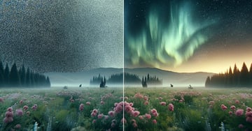 Ai generated image depicting an image being denoised for article on how to denoise footage in DaVinci Resolve.