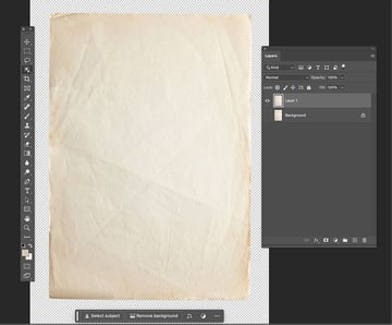 Create a gel print effect in photoshop textured paper