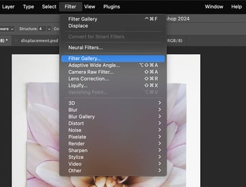 filter gallery effects simulate the gel print effect