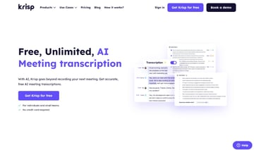 Krisp.ai landing page