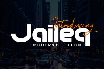 Jaileq modern bold font similar to Bauhaus geometric design