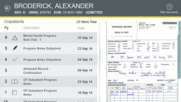 Document page in the app