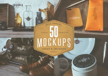 50 Hip Logo Overlay Mock-Ups