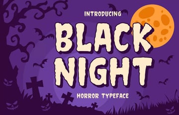Black night - Horror Typeface