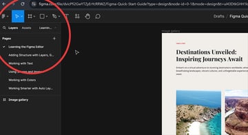 the sidebar in figma