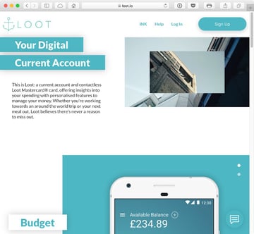 Loot is a smartphone app-based current account