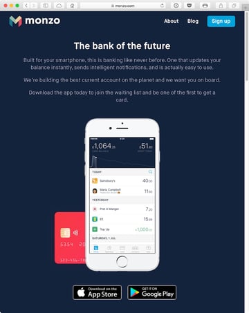 Monzo has an ambitious aim to be a financial hub for a billion customers