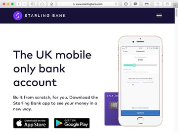 Starling is a 100 mobile only bank