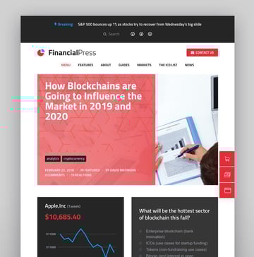 ChainPressFinancial WordPress Business Blog Theme