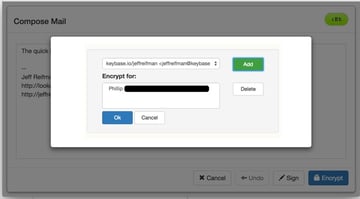 PGP Encryption in Browser Mailvelope Encrypt For Recipient