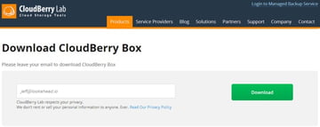 CloudBerry Box Trial Download Request