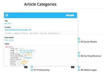 Hookr WordPress Plugin - Drill Down Into get_term Filter