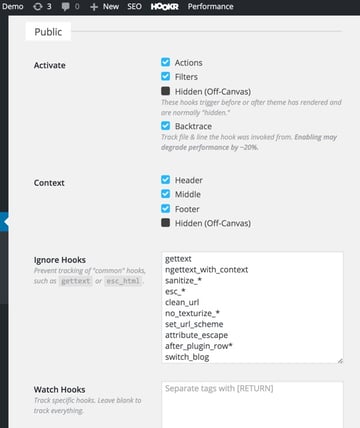 Hookr WordPress Plugin - Hookr Plugin Settings