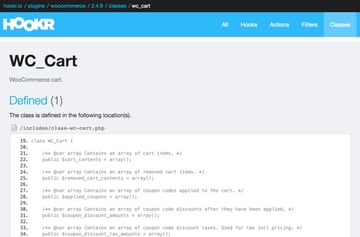 Hookr WordPress Plugin - WooCommerce WC_Cart Class