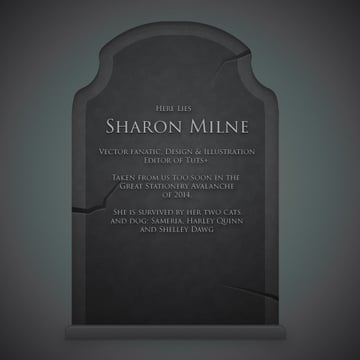 Vector Gravestone Template