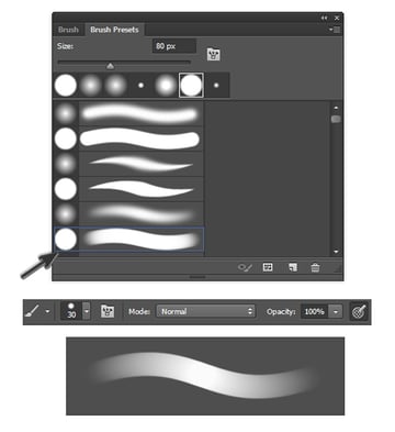 Hard Round Pressure Opacity Brush in Adobe Photoshop CC