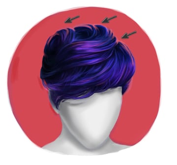 Paint Environmental Light and Highlights on Short Realistic Hair 