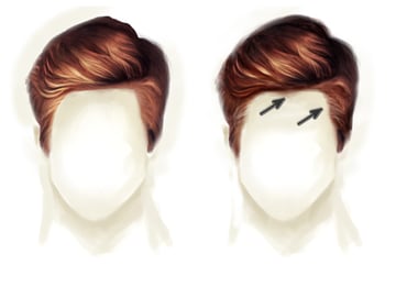 Refine the Realistic Hair Digital Painting 