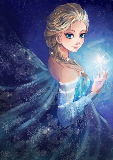 Elsa Fan Art by Stephanie Lee and Anokazue
