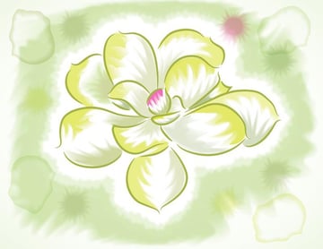 Watercolor Vector Flower by Miguel Marques