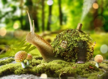 Snail Photo Manipulation by Ashad Nair
