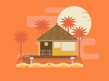 Tropical Bungalow Illustration Illustrator Tutorial