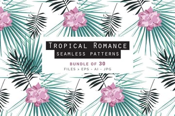 Tropical Romance Patterns Bundle