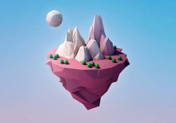 How to Create a Low Poly Floating Island in C4D
