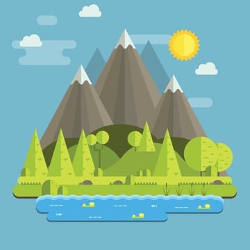 How to Create a Mountain Landscape in Flat Style in Adobe Illustrator