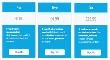 By the end of this tutorial youll have created three subscription levels