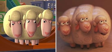 Billy, Goat and Gruff (Bo Peep's sheep) from Toy Story (Image Credits: Pixar)