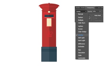 Making an overlay layer out of the half pink post box