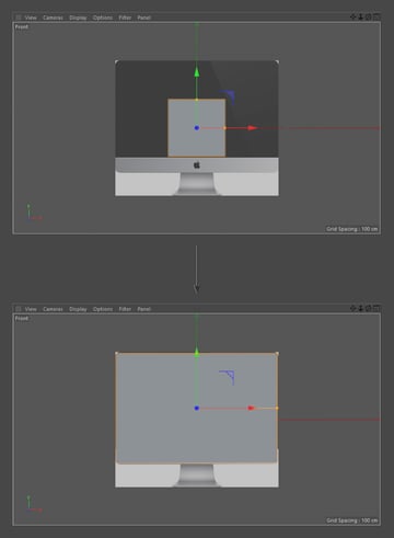 Adjust the size of the cube object