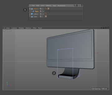 Apply the taper tool to the base