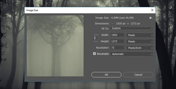 Change the image size