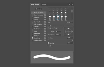 Select standard round brush