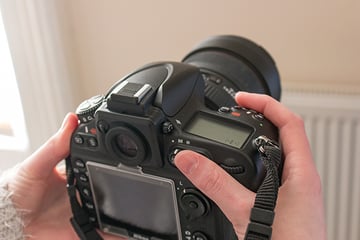 holding the camera with back button focus