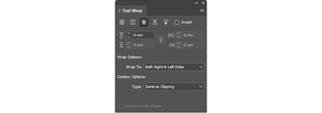 InDesign CC Layout - Text Wrap Settings - To Shape