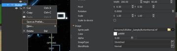 UI Editor - Button - Save as PreFab