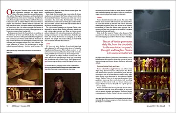 Magazine spread with text and photos