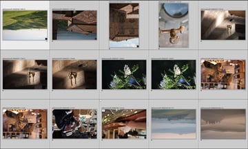 A grid of images rotated upside down