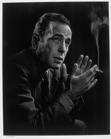 Portrait of Humphrey Bogart photographed by Yousuf Karsh