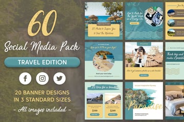 Travel Social Media Banner Pack