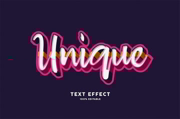 Unique text effect