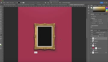 photoshop gold frame