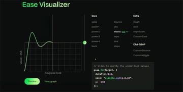 GSAP ease visualizer