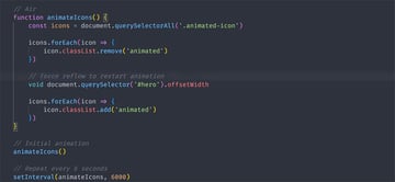javascript icon animation